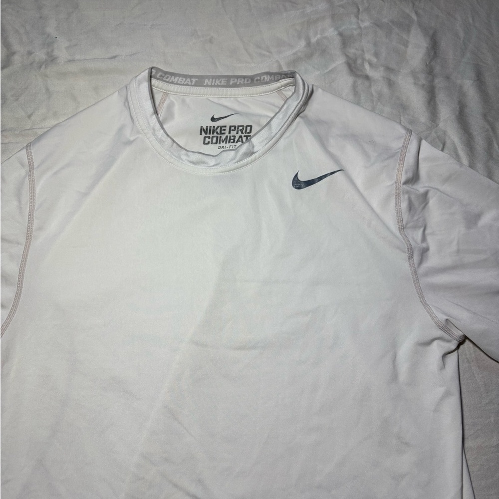 Nike Pro combat White Long Sleeve Shirt - Picture 2 of 14